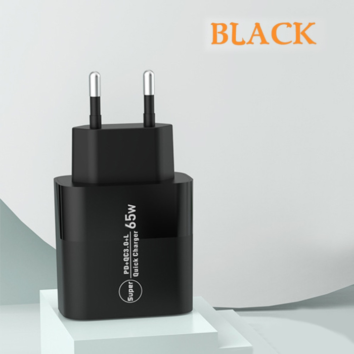Incarcator invers multiport, 3 porturi cu incarcare rapida de 65W, 1 port USB-A 2 port USB-C , accepta protocolul QC3.0, design universal multiport, compatibil cu telefoane mobile, smartwatch-uri, iPh [1]