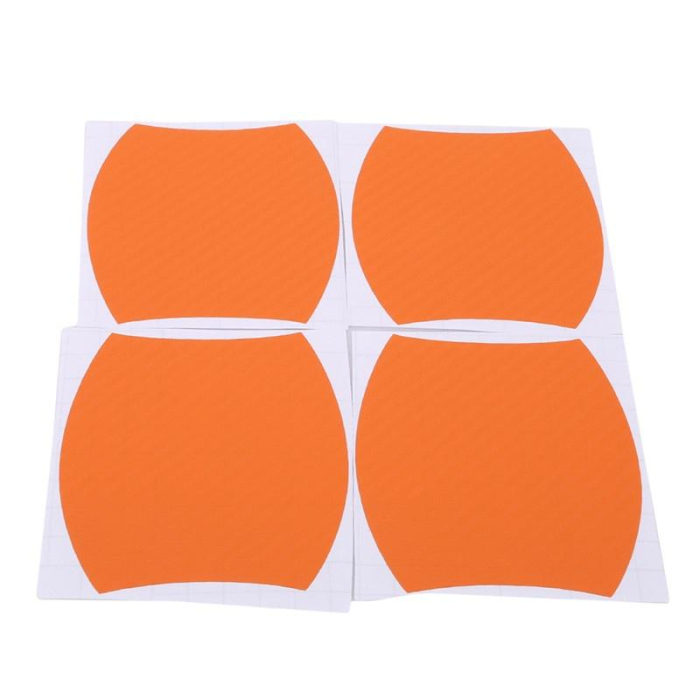 Set 4 bucati protectie zgarieturi manere usa din autocolant carbon 3D Orange [2]