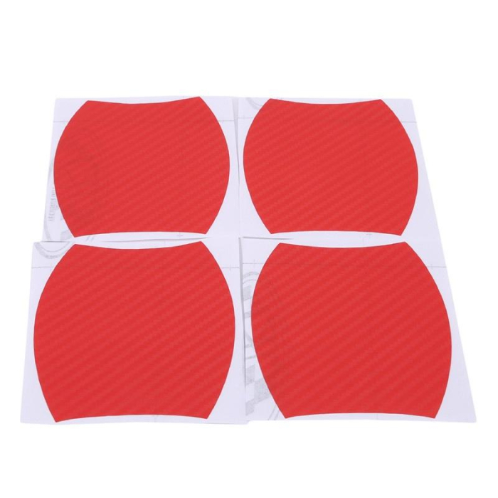Set 4 bucati protectie zgarieturi manere usa din autocolant carbon 3D Rosu [2]