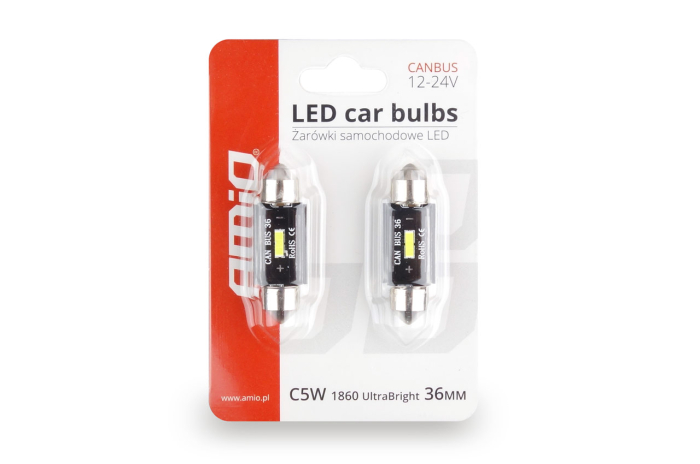 Set becuri auto cu LED CANBUS sofit compatibil C5W 1 SMD 36mm Alb 12/24V, destinat competitiilor auto sau off-road [2]