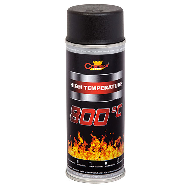 Spray Vopsea Rezistenta Termic pentru Etrieri, culoare Negru, 400ml, Champion Color, 800 Â°C [2]