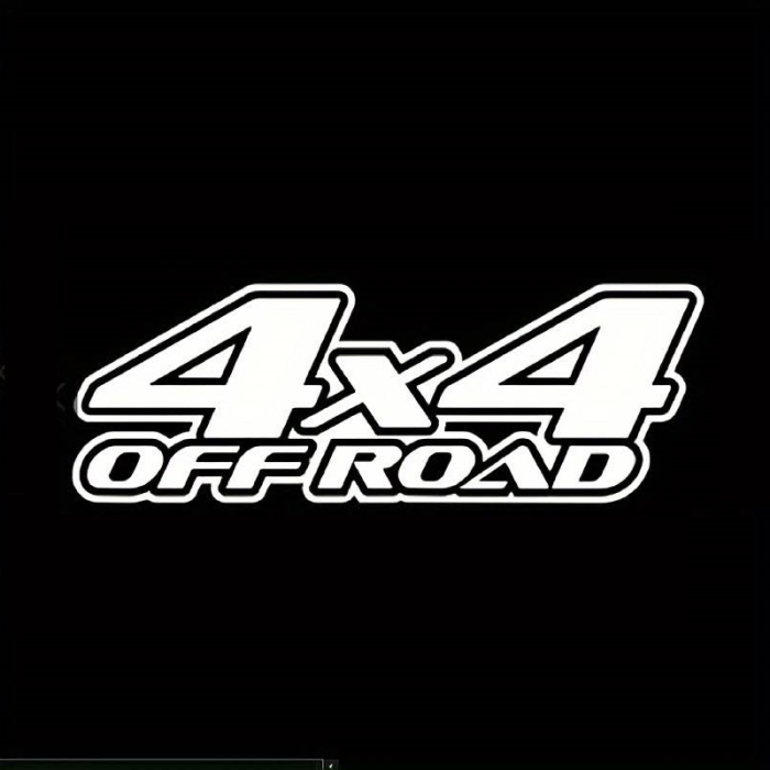 Sticker autoadeziv pentru vehicule Off Road, model "4x4 Off Road", dimensiune 29 x 11 cm, culoare Alba [2]