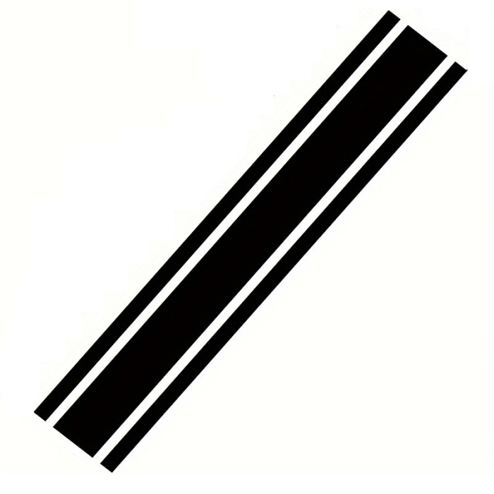 Sticker autoadeziv Tuning, model "Triple Stripes", dimensiune 125 x 22 cm, culoare Rosie [2]