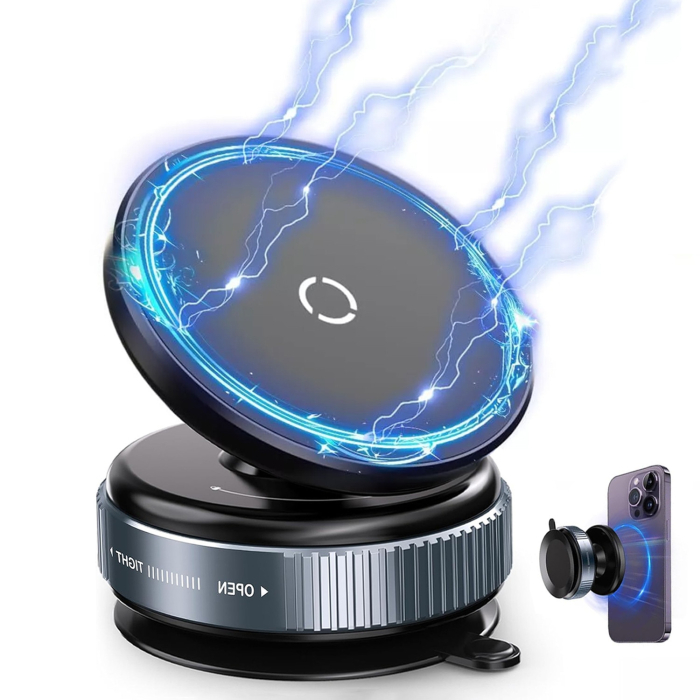 Suport Auto pentru Telefon, Magnetic, BYONDSELF®, Universal, Capacitate Portanta 7 kg, Multifunctional, Prindere pe Bord, Geam, Mobilier, Rotire 360°, Negru [7]