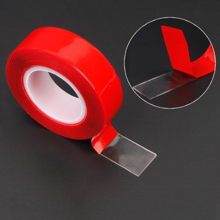 Accesorii Casa>Scule si Unelte - Banda de montaj acrilica dublu-autoadeziva cu doua fete, transparenta, foarte rezistenta, dimensiune 20mm x 3m