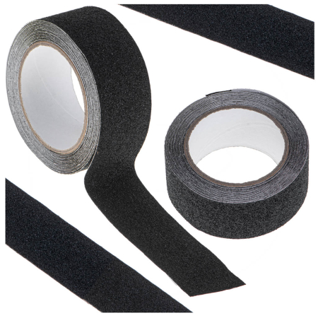 Accesorii Casa>Scule si Unelte - Banda de protectie Anti-Alunecare, autoadeziva, culoare Negru, dimensiune 5m x 5cm