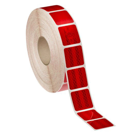 Accesorii Camioane si Remorci - Banda reflectorizanta adeziva intrerupta pentru prelate - ROSIE (rola 5cm x 45m)