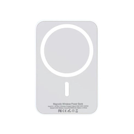 Baterie Magsafe 5000mAh, Putere 15W, Compatibila iPhone, Mufa Usb-C, Alb [4]