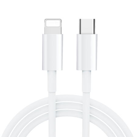 Toate produsele - Cablu Date si Incarcare Rapida PD 27W, Pentru iPhone 14 13 12 11 Pro Max X XS XR 8 7 6s Plus SE, Premium, USB-C la Lightning, 2 m, Alb