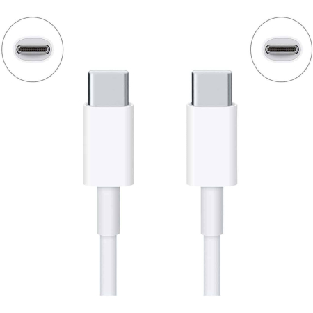 Cablu incarcare si date, incarcare rapida, 2M, Alb, USB-C -- USB-C, compatibil Iphone, Samsung, Huawei, Xiaomi, Oppo, tablete [2]