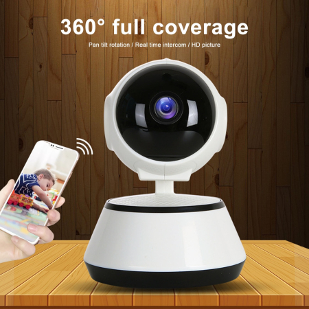 Cameră de securitate inteligentă WiFi pentru interior, monitor audio 2 căi, pentru bebeluși și animale de companie, fără fir, priza UE 100-240V [6]
