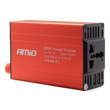 Invertoare & Convertoare - Convertor de tensiune 12V -> 220V, 300W/600W, 2 x USB 5V