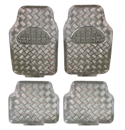 Covorase Auto - Covorase Auto Universale, model Diamond, culoare Crom Carbon