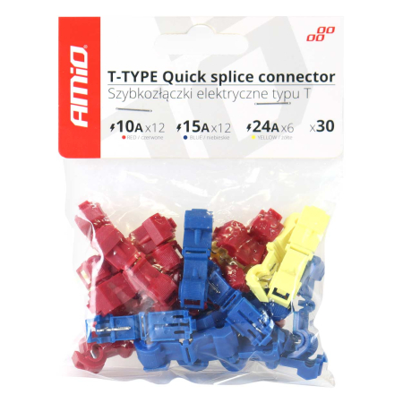 Electrice si Electronice Auto - Cuplaje electrice pentru imbinari rapide de tip T,  mix cutie de 30 buc