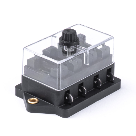 Electrice si Electronice Auto - Cutie de sigurante ceramica, etansa, cu 4 socluri, 30A Max, destinatie auto, utilitare, camioane, remorci