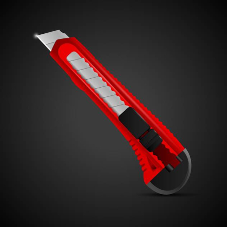 Accesorii Autoturisme - Cutit - cutter standard retractabil cu maner din plastic