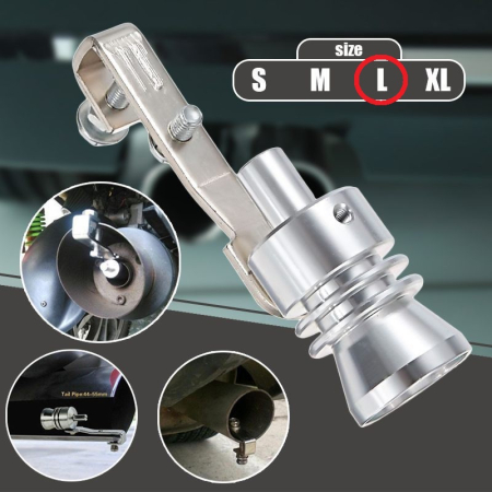 Tuning Auto - Fluier din aluminiu pentru toba marime L, compatibil cu motoare intre 2000 - 2400 cc