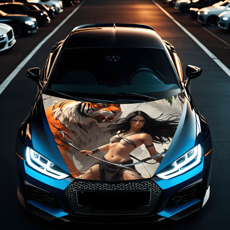 Stickere si Printuri - Folie Capota Auto "Hood Art" rezistenta la exterior, marime L (180 x 130cm) - Cod: AVX-CAPOTA-004L
