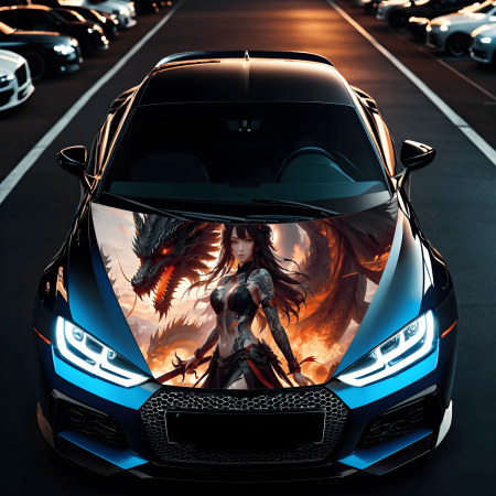 Stickere si Printuri - Folie Capota Auto "Hood Art" rezistenta la exterior, marime M (165 x 120cm) - Cod: AVX-CAPOTA-011M