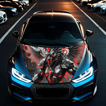 Stickere si Printuri - Folie Capota Auto "Hood Art" rezistenta la exterior, marime M (165 x 120cm) - Cod: AVX-CAPOTA-025M
