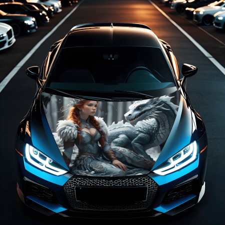 Stickere si Printuri - Folie Capota Auto "Hood Art" rezistenta la exterior, marime S (150 x 110cm) - Cod: AVX-CAPOTA-014S