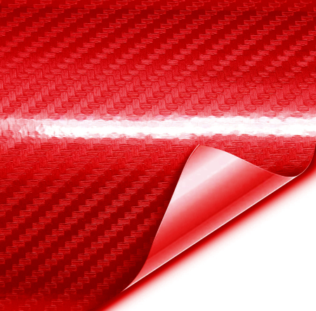 Accesorii Autoturisme - Folie colantare auto Carbon 5D Lacuit Rosu (3,0m x 1,52m)