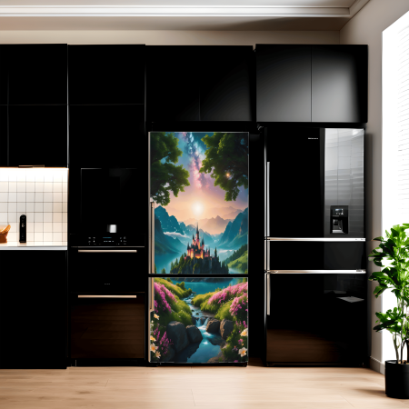 Stickere si Printuri - Folie imprimata color pentru decor Frigider, dimensiune 200 x 90cm, model: AVX-FR15