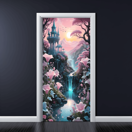 Stickere si Printuri - Folie imprimata color pentru decor Usa, dimensiune 200 x 90cm, model: AVX-DR13