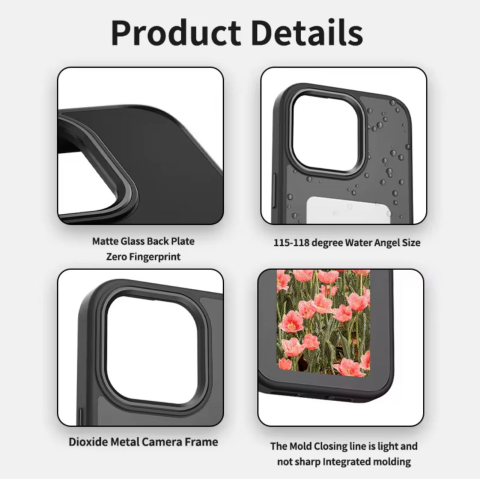 Husă Smart cu Display NFC Personalizabil - Protecție Inteligentă, Design Modern, Fără Baterie, Negru Premium [3]