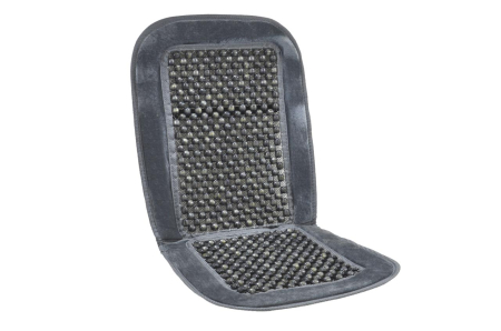 Huse Auto - Huse auto cu bile de masaj din lemn si margine de plus gri CSM-01-Grey