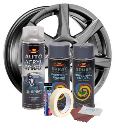 Kit complet reparatie si vopsire jante culoare Gri Inchis, V2 [1]