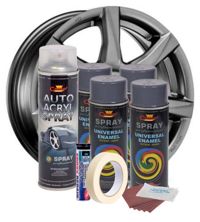 Kit complet reparatie si vopsire jante culoare Gri Inchis, V4 [1]