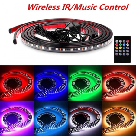 Lumini UnderCar LED - RGB pentru interior sau exterior cu telecomanda - 22cm [1]