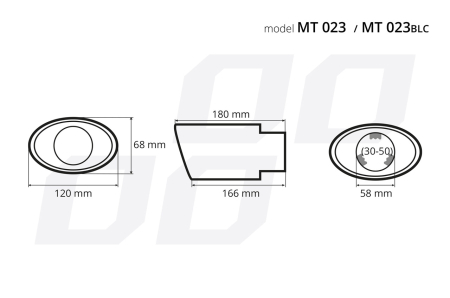 Ornament toba esapament din otel inoxidabil MT 023BLC [1]