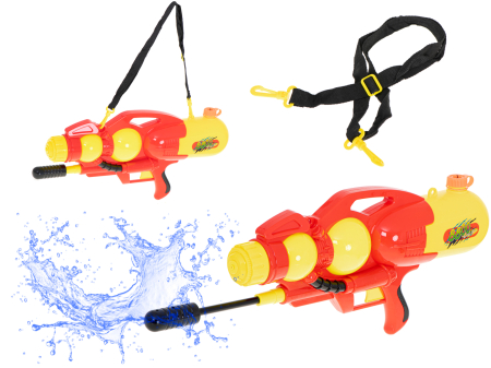 Accesorii Gradina - Pistol Lansator de apa pentru copii, model MEGA XXL, volum 2400 ml, dimensiune 60cm
