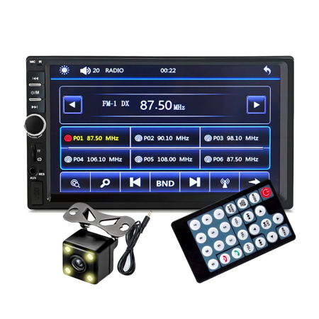 Car Audio si Multimedia - Player Video Auto dimensiune 2DIN, + Camera Marsarier INCLUSA, TouchScreen de 7 inch, 4 x 50W, model WDS-30 cu Bluetooth, Handsfree, Radio, MP3, WMA, MP4, AUX, Card, Telecomanda