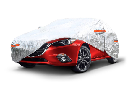Huse Protectie si Prelate Auto - Prelata pentru Autoturisme, culoare argintie, marimea M (430 x 165 x 120cm)