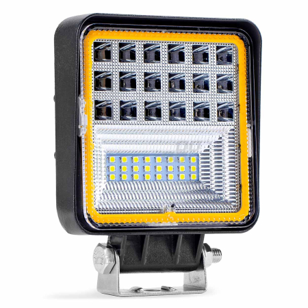 Accesorii Off-Road - Proiector LED pentru Off-Road, ATV, SSV, cu functie de semnalizare, culoare 6500K, 3360 lm, tensiune 9 - 36V, dimensiuni 110 x 110 mm
