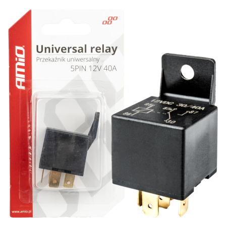 Electrice si Electronice Auto - Releu auto universal cu 5 pini, tensiune 12V, 40A