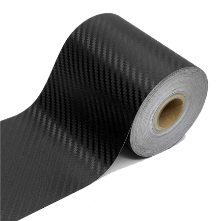 Rola ornament autoadeziv din autocolant Carbon 3D, dimensiune 5m x 7cm, culoare Neagra [1]