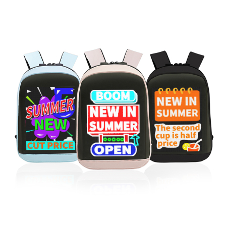 Rucsac Smart cu Display LED, WiFi, Waterproof, Aplicatie Dedicata iOS/Android, Port USB Extern, Negru [4]