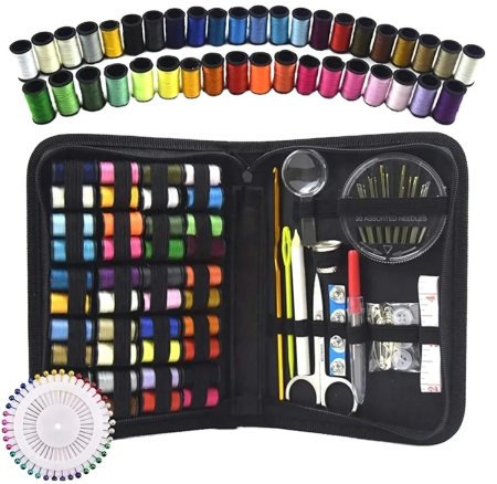 Cadouri - Set 129 piese pentru croitorie in husa eleganta, un cadou perfect pentru pasionaÈ›ii de croitorie