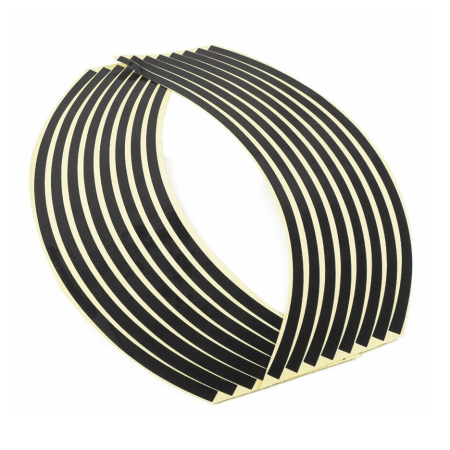 Set 16 inele din autocolant pentru jante culoare Negru Lucios [1]