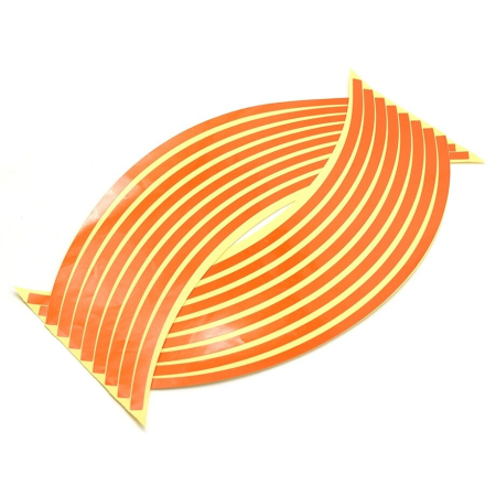Set 16 inele din autocolant pentru jante culoare Orange Lucios [1]