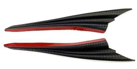 Set 2 aripioare ornamentale bara tuning, model SHARK, finisaj Carbon [1]