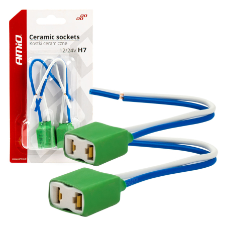 Electrice si Electronice Auto - Set 2 mufe ceramice soclu H7, rezistente termic