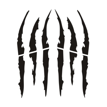 Set 2 stickere autoadezive Tuning, model "Monster Scratches", dimensiune 37 x 9 cm, culoare Negru [1]