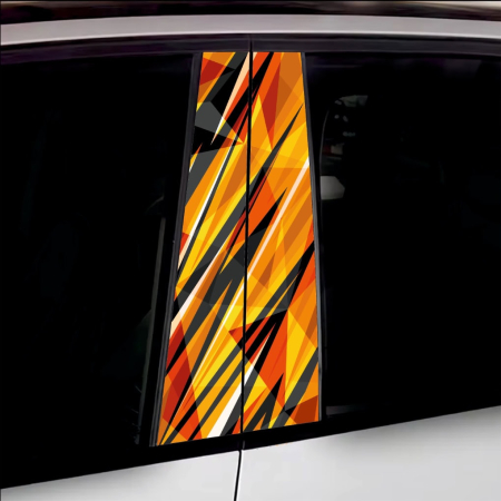 Stickere si Printuri - Set 2 stickere decorative pentru stalpii usilor, print autoadeziv de inalta rezolutie, dimensine 2 buc x 50 x 22 cm , cod: AVX-SSU-23
