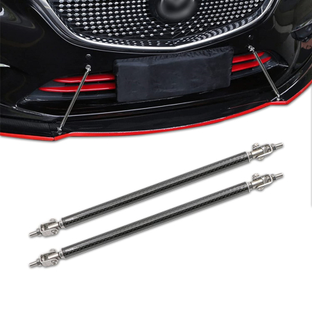 Tuning Auto - Set 2 Tije din Aluminiu reglabile pentru Consolidare Spoiler, lungime 15cm, IMITATIE CARBON