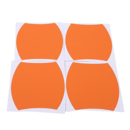 Set 4 bucati protectie zgarieturi manere usa din autocolant carbon 3D Orange [1]
